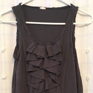 JCrew ruffle tank top small